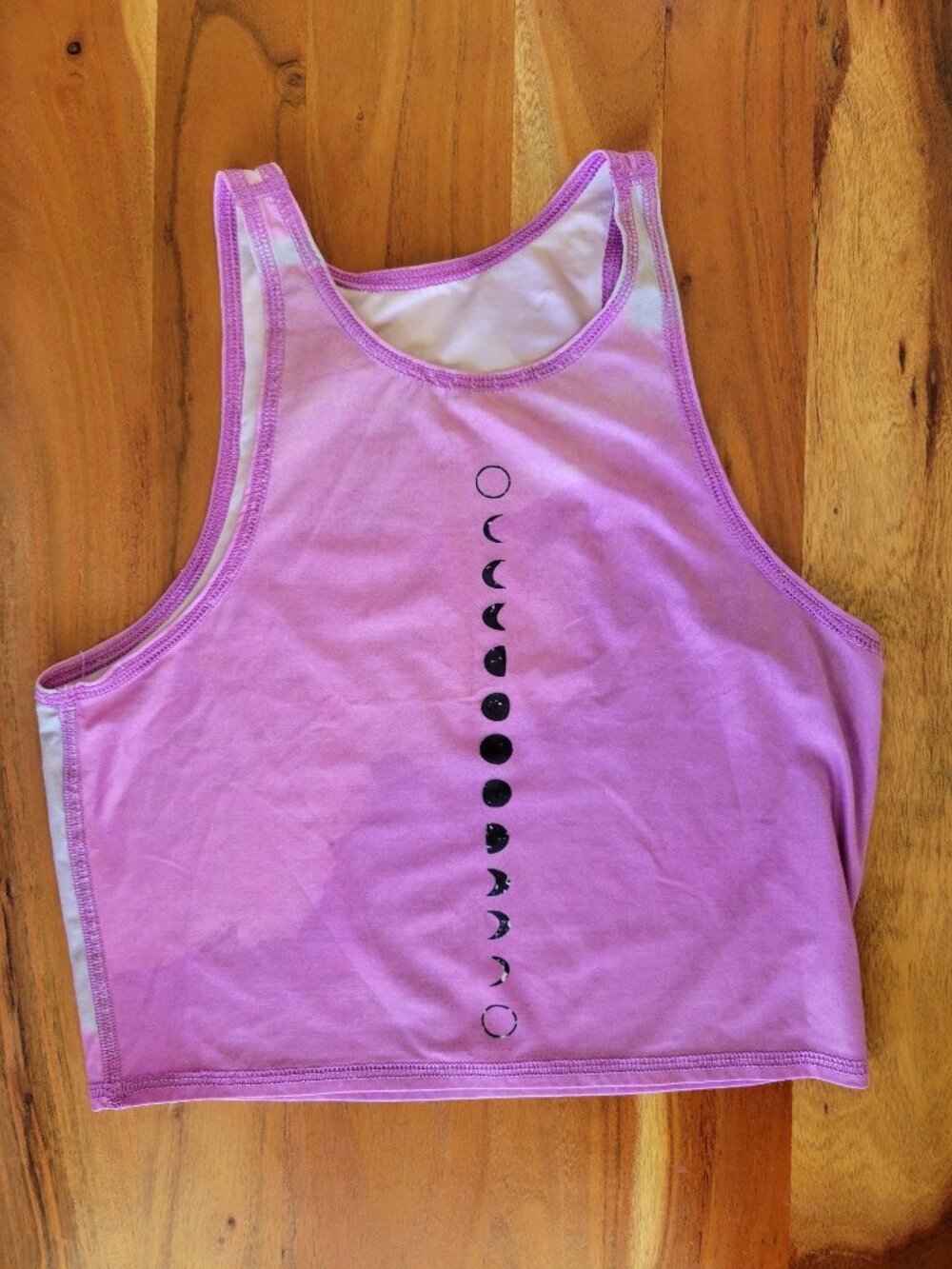 teeki Lavender Pink Moon Phase Crop Tank Top